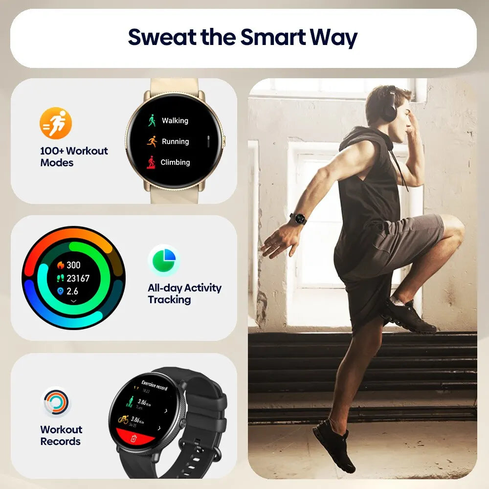 AMOLED Calling Smartwatch with Stainless Steel Frame